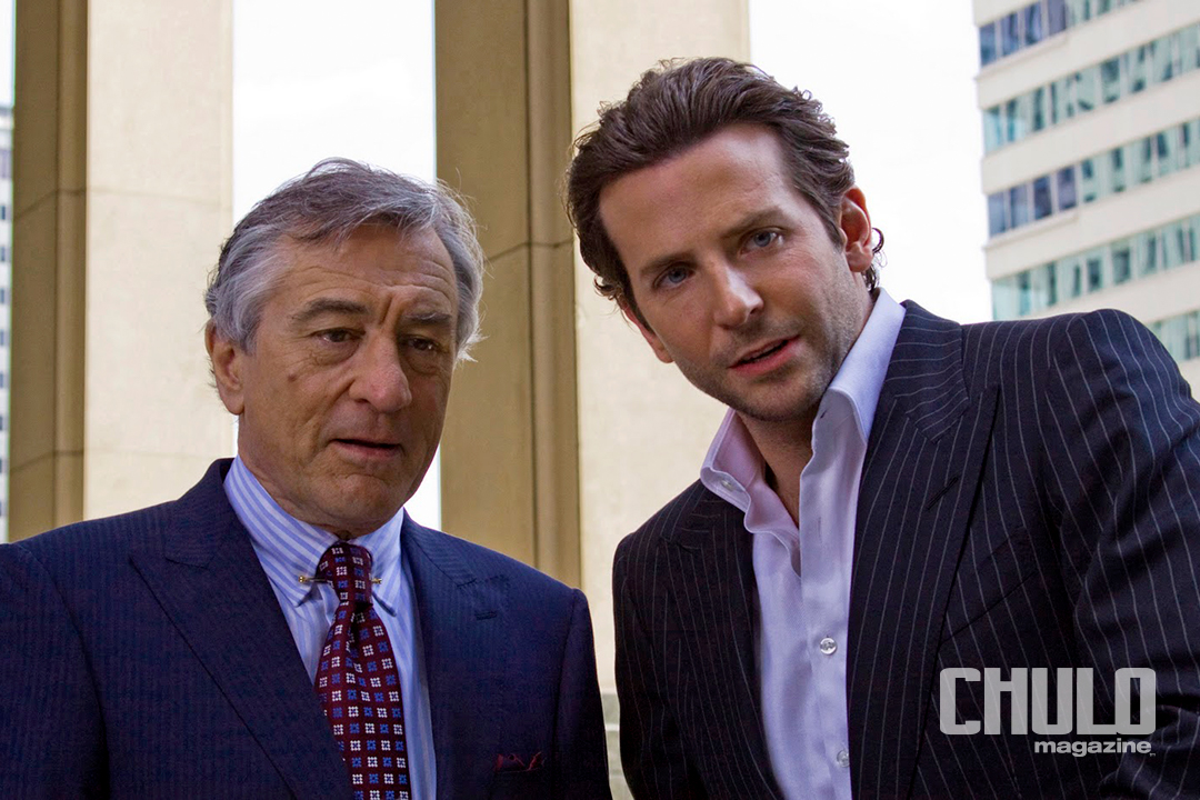 Robert De Niro and Bradley Cooper in Limitless